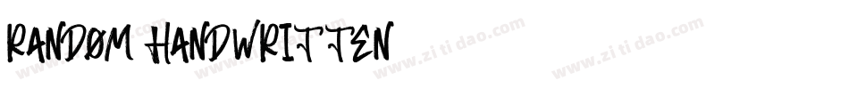 Random Handwritten字体转换